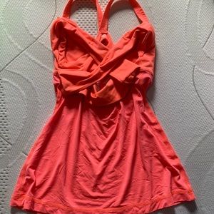 Lululemon size 4 hot pink workout top. Worn once.